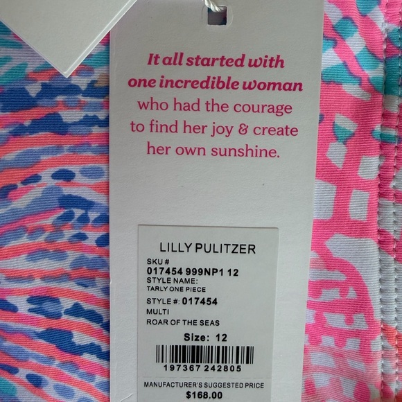 Lilly Pulitzer one piece bathing suit in pink, blue and white - Picture 8 of 8